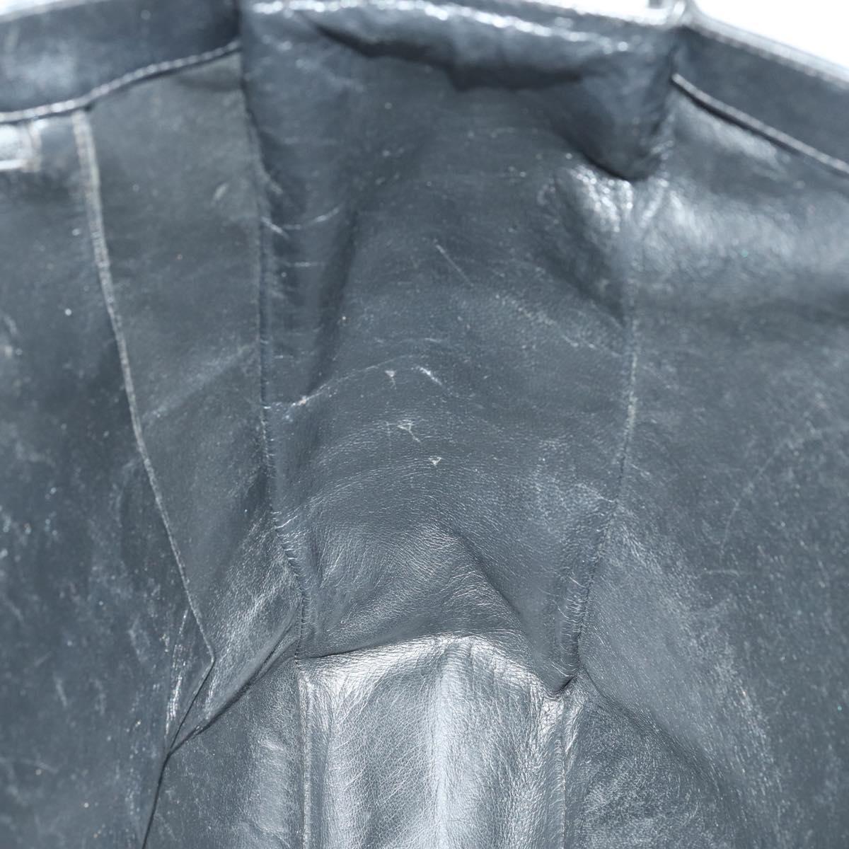 CHANEL COCO Mark Chain Shoulder Bag Lamb Skin Black Gold CC Auth 153038