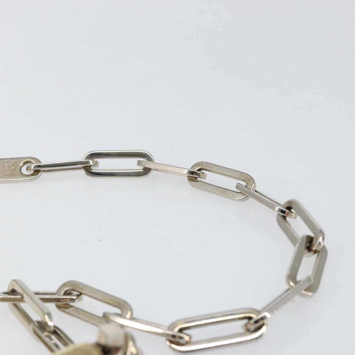 GUCCI Chain Shoulder Bag Canvas Beige Silver 001 3873 3754 Auth 153043