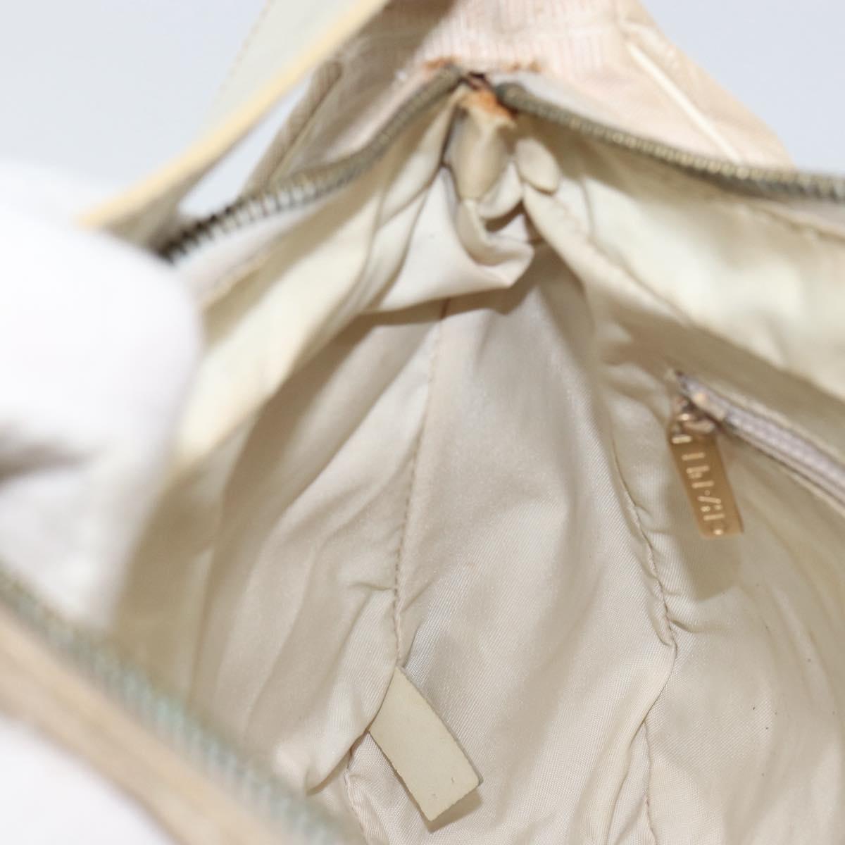 CHANEL New Travel Line Hand Bag Nylon Pink Gold CC Auth 153046