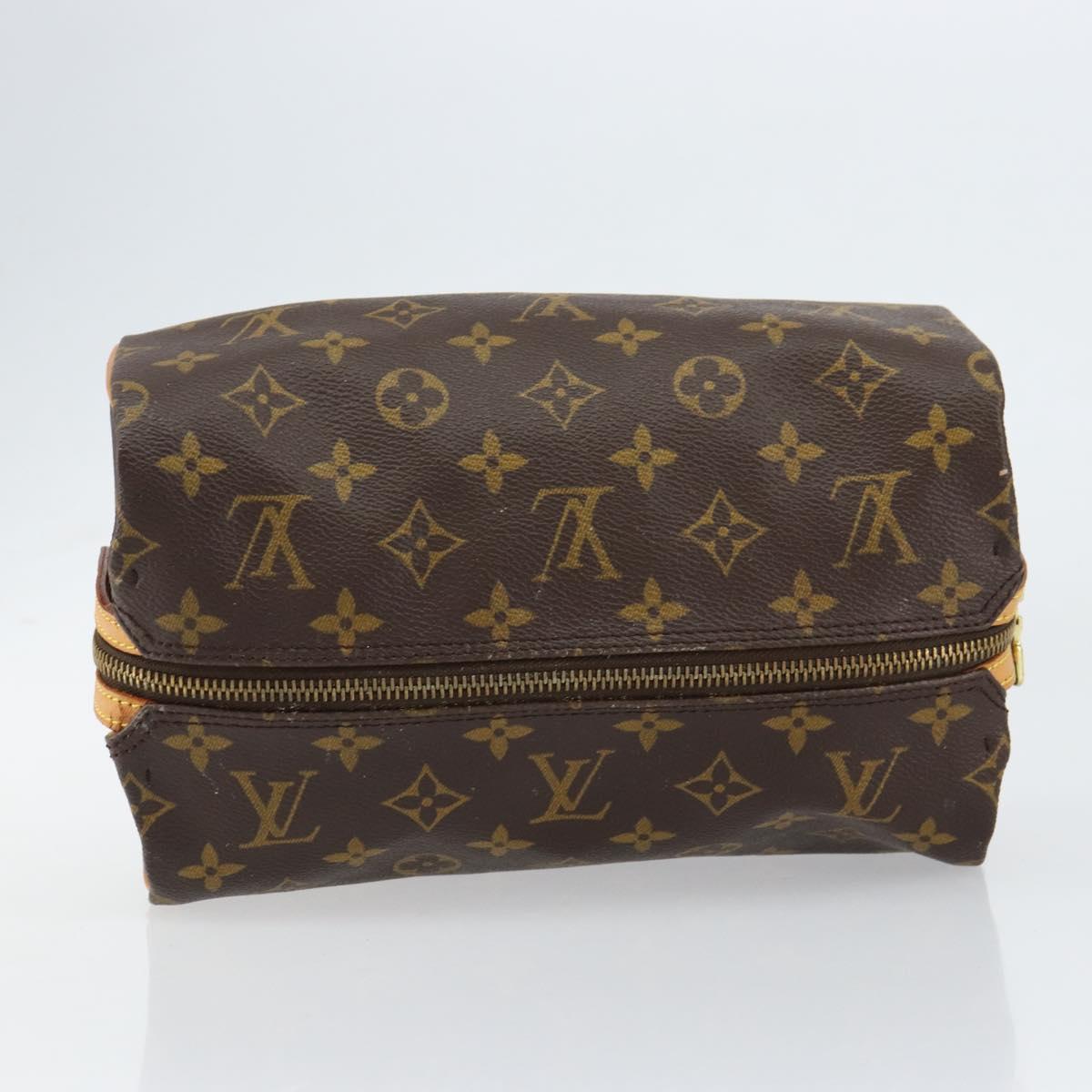 LOUIS VUITTON Monogram Trousse Patte Pression Cosmetic Pouch M47636 Auth 153054