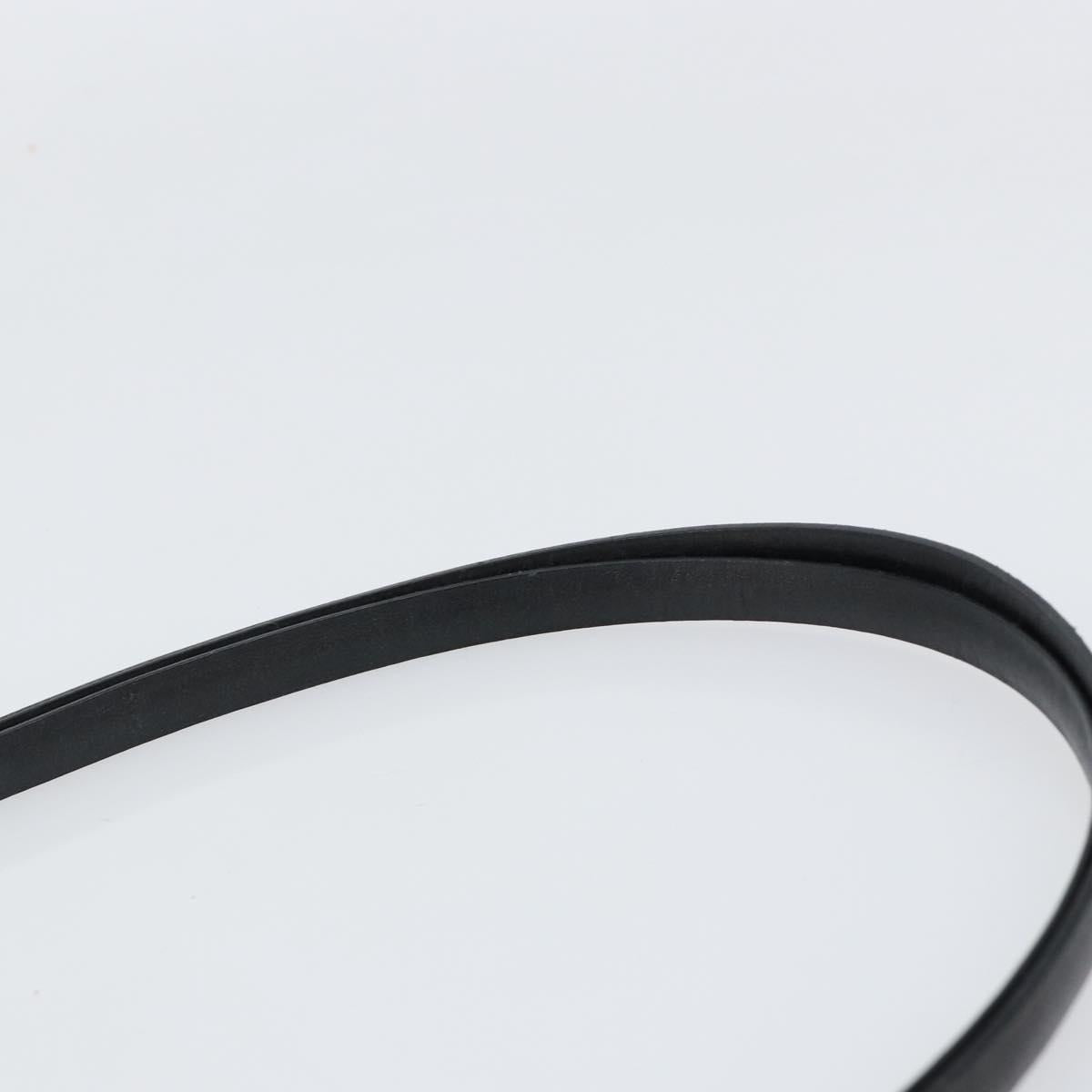 PRADA Shoulder Bag Leather Black Silver Auth 153057