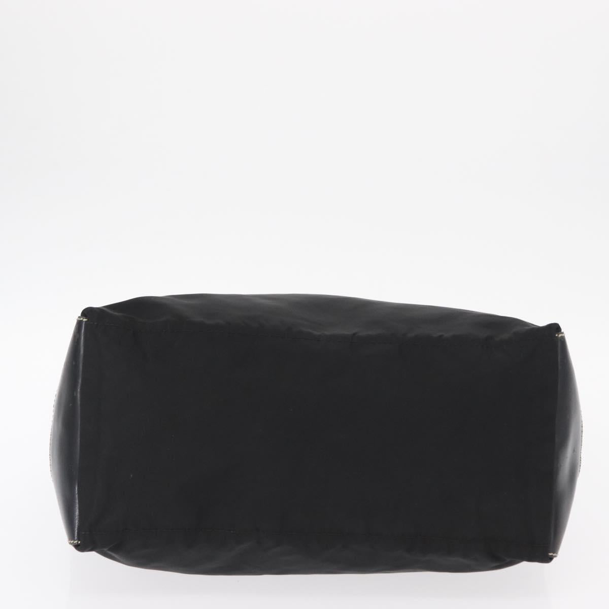 PRADA Shoulder Bag Nylon Black Silver Auth 153058