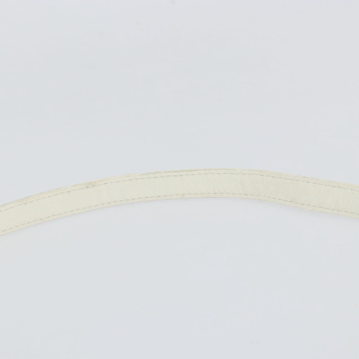 BURBERRY Nova Check Shoulder Bag Canvas White Silver Auth 153062