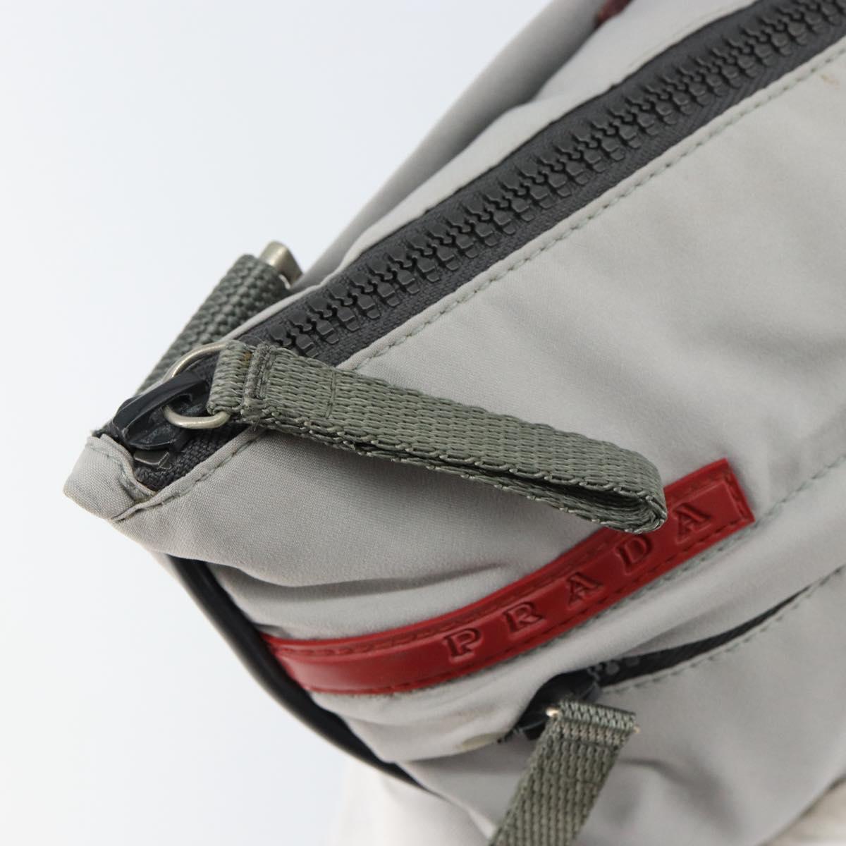 PRADA Sports Shoulder Bag Nylon Gray Auth 153063