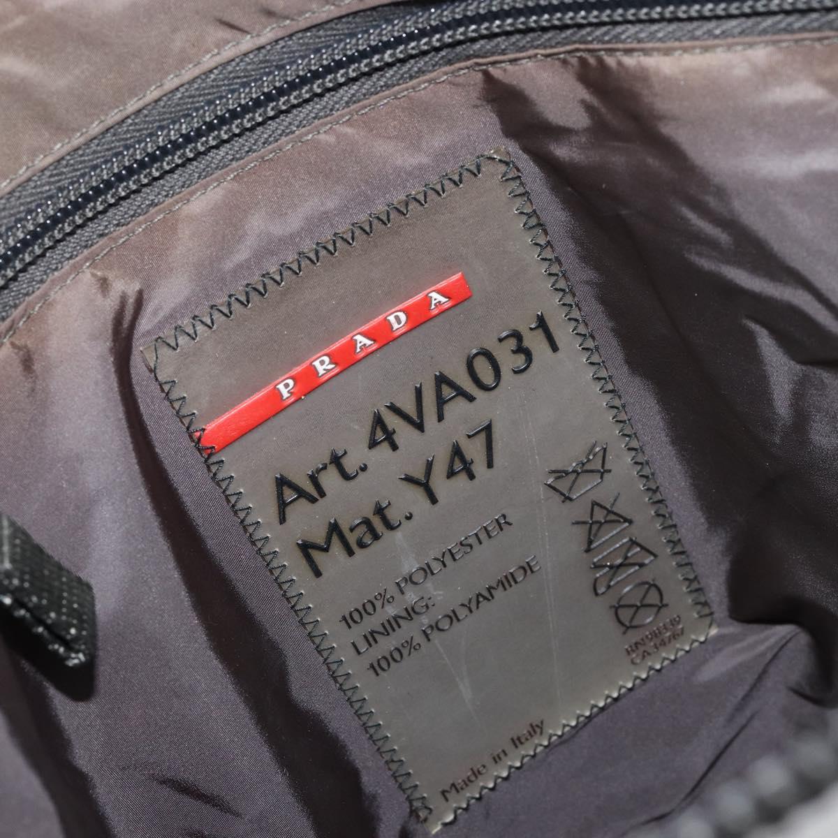 PRADA Sports Shoulder Bag Nylon Gray Auth 153063
