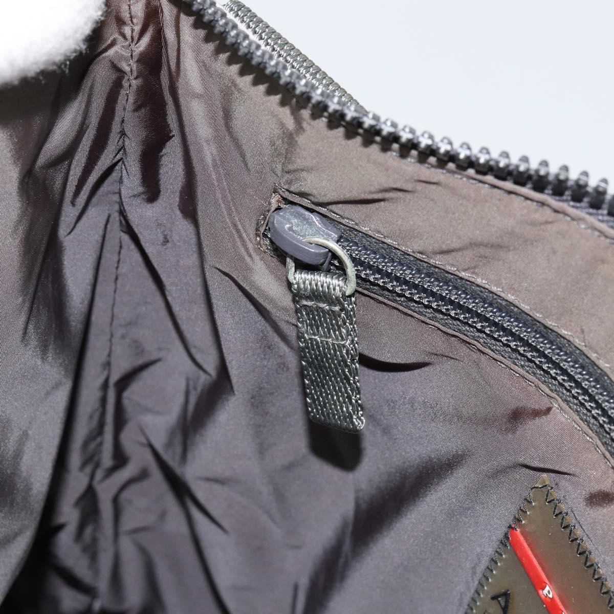 PRADA Sports Shoulder Bag Nylon Gray Auth 153063