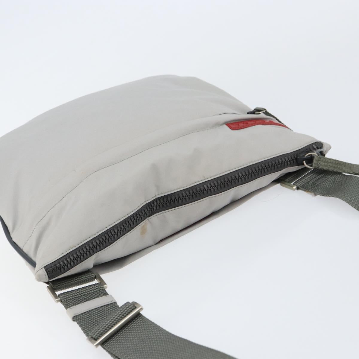 PRADA Sports Shoulder Bag Nylon Gray Auth 153063