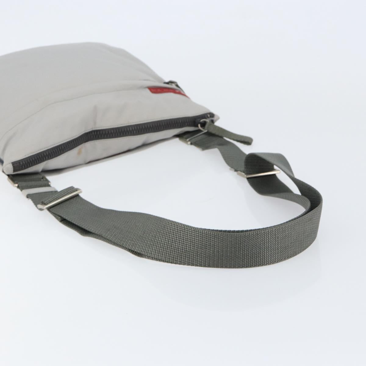 PRADA Sports Shoulder Bag Nylon Gray Auth 153063