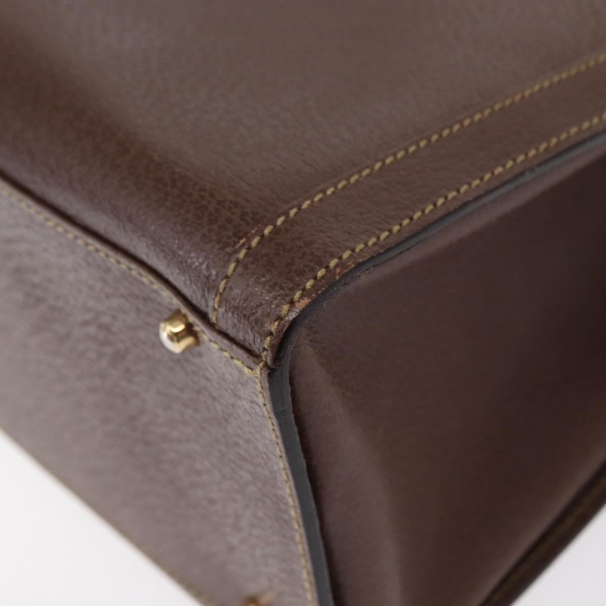 GUCCI Bamboo Tote Bag Leather Brown Gold 002 2853 0260 0 Auth 153064