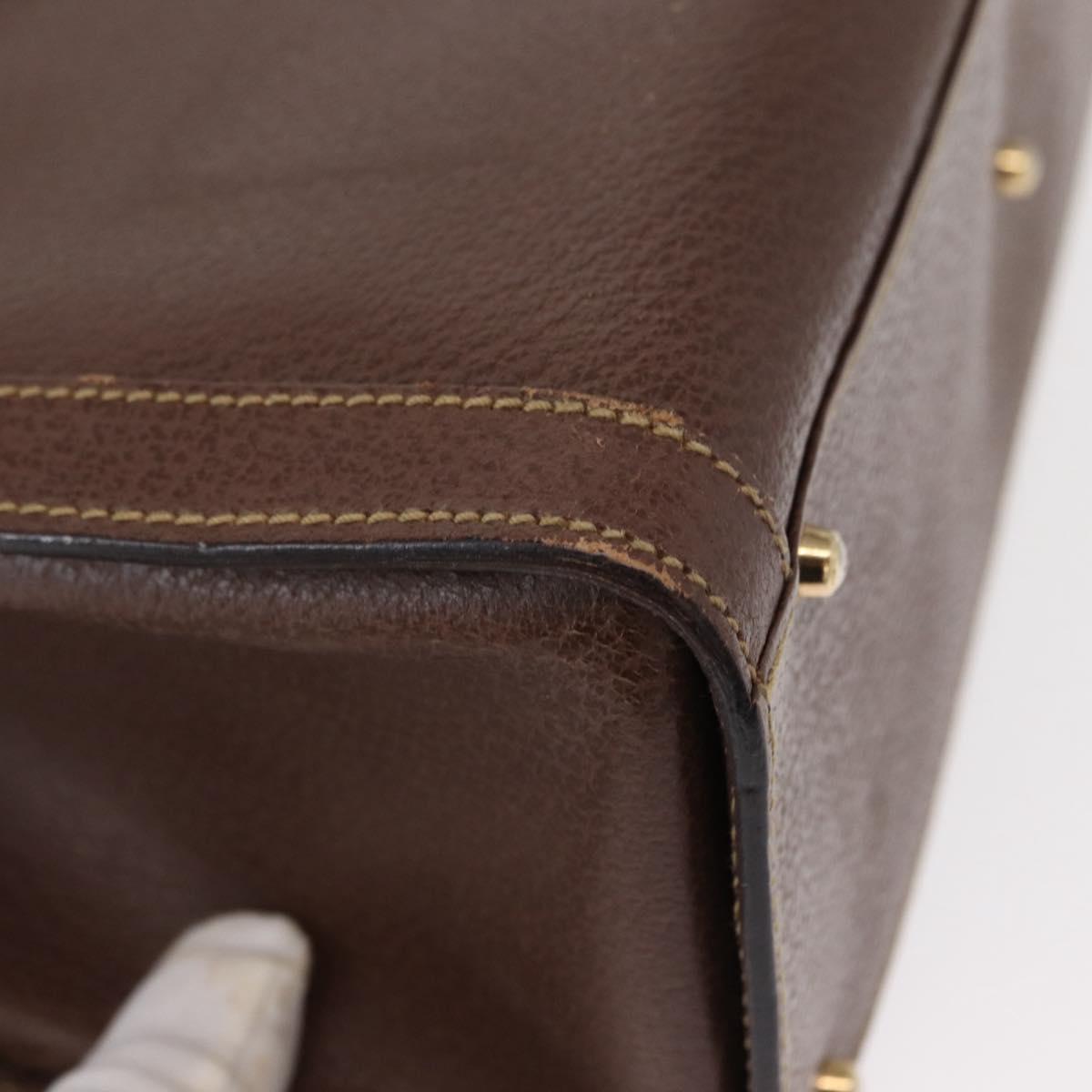 GUCCI Bamboo Tote Bag Leather Brown Gold 002 2853 0260 0 Auth 153064