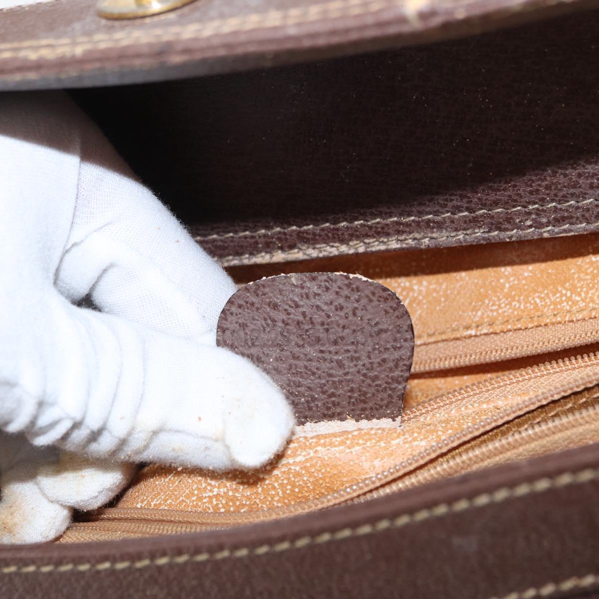 GUCCI Bamboo Tote Bag Leather Brown Gold 002 2853 0260 0 Auth 153064