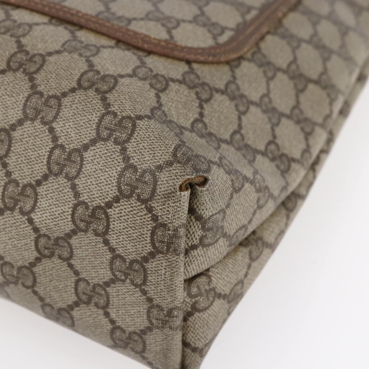 GUCCI GG Supreme Web Sherry Line Tote Bag PVC Beige Red 39 02 003 Auth 153071