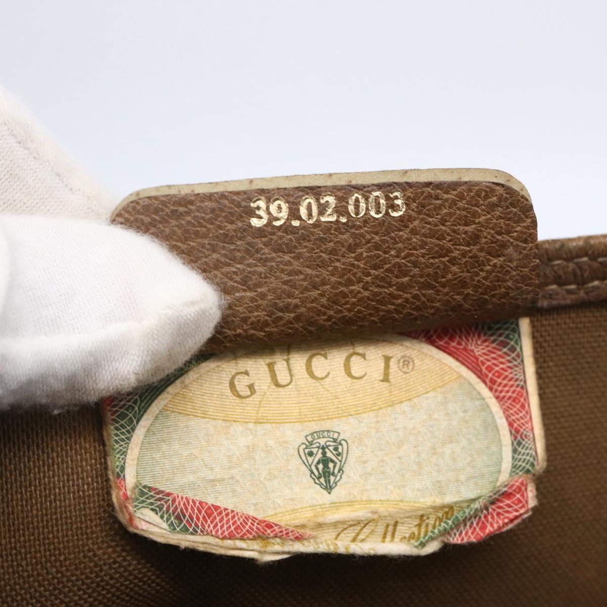 GUCCI GG Supreme Web Sherry Line Tote Bag PVC Beige Red 39 02 003 Auth 153071