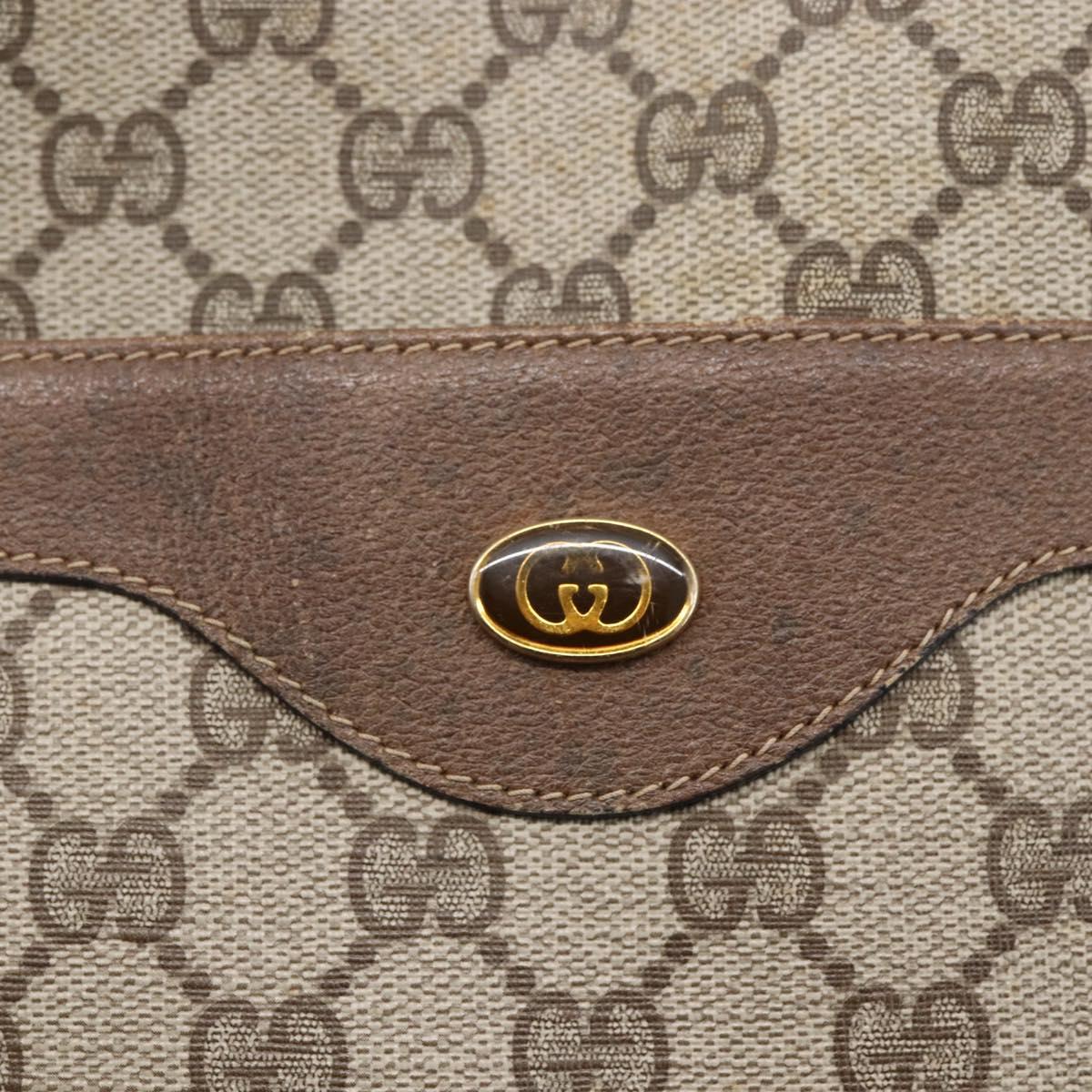 GUCCI GG Supreme Web Sherry Line Tote Bag PVC Beige Red 39 02 003 Auth 153072