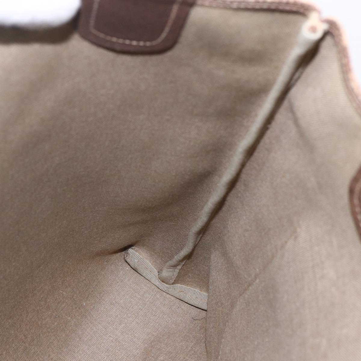 GUCCI GG Supreme Web Sherry Line Tote Bag PVC Beige Red 39 02 003 Auth 153072