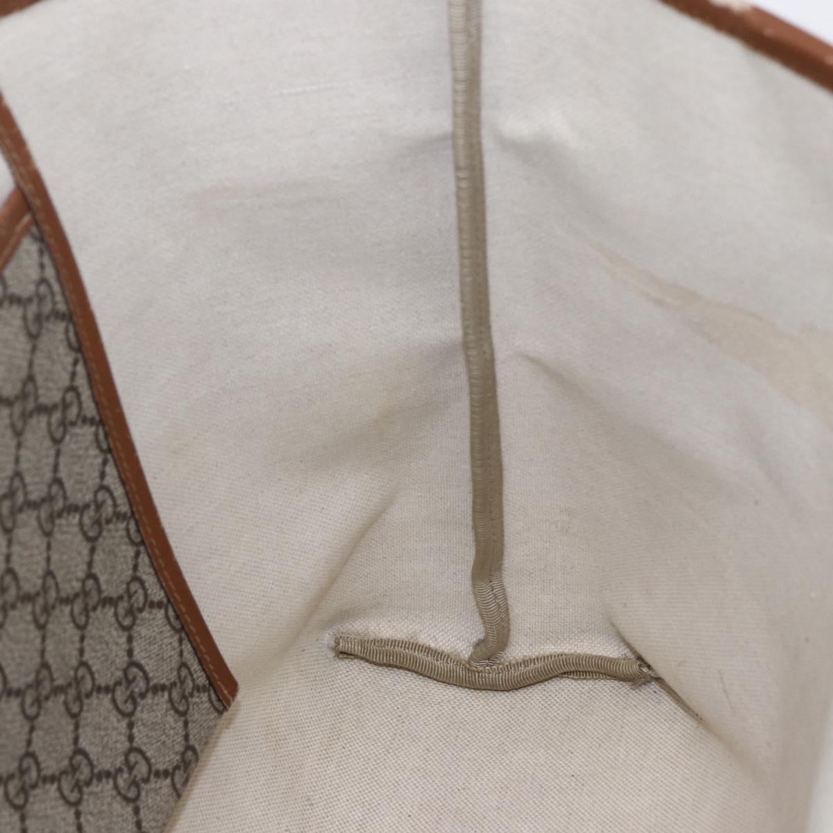 GUCCI GG Supreme Web Sherry Line Tote Bag PVC Beige Red 211134 Auth 153074