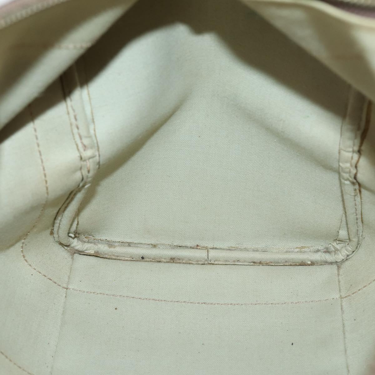 GUCCI GG Supreme Web Sherry Line Hand Bag PVC Beige Gold Auth 153076