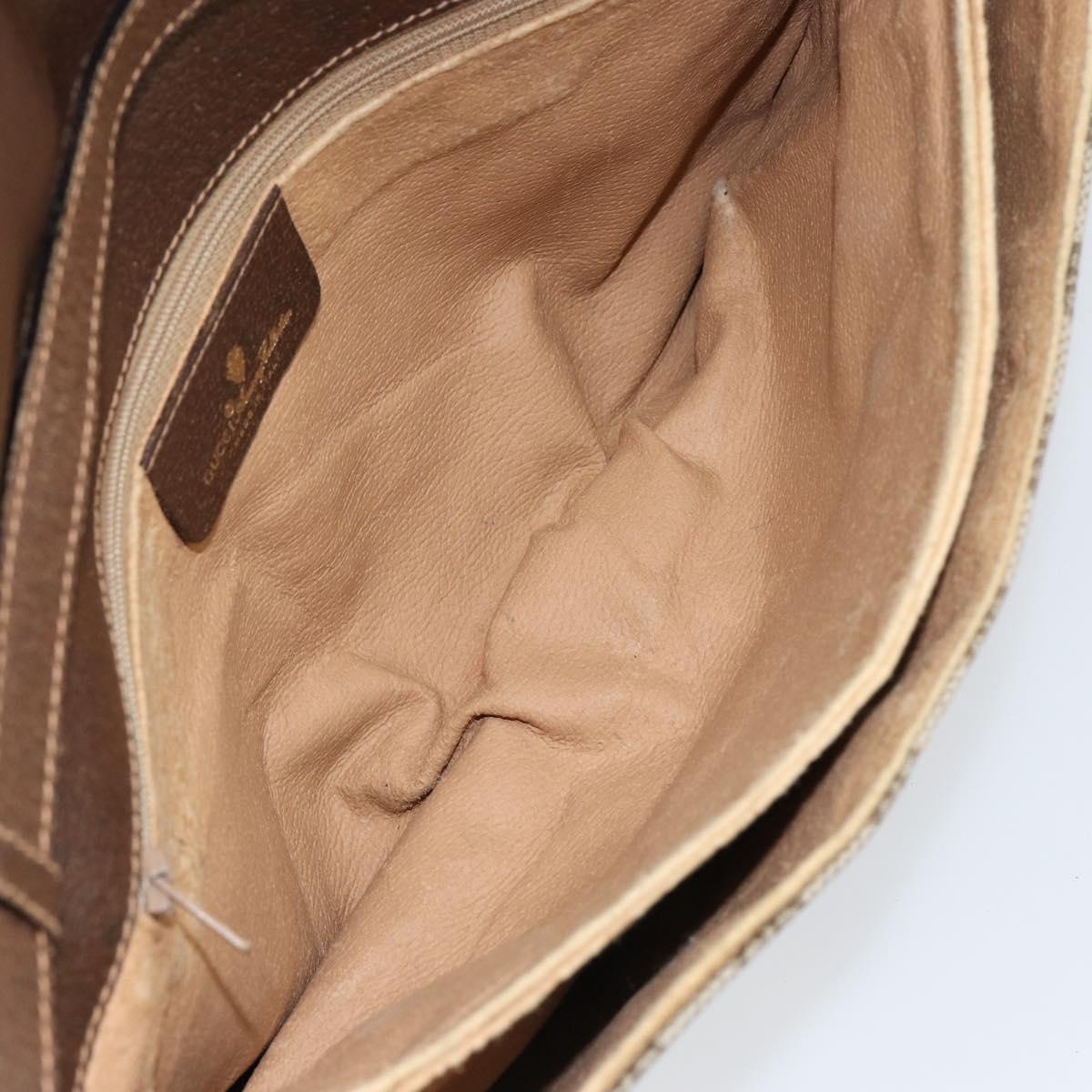 GUCCI GG Supreme Shoulder Bag PVC Beige Gold 56 02 504 Auth 153077