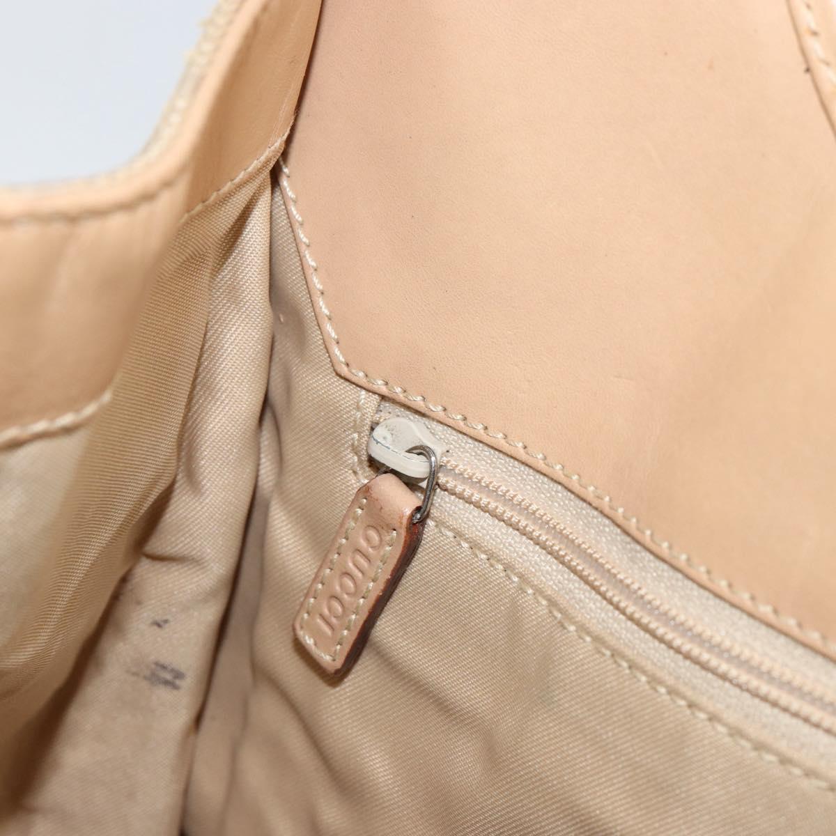 GUCCI GG Canvas Jackie Shoulder Bag Beige Silver 002 1067 2123 Auth 153080