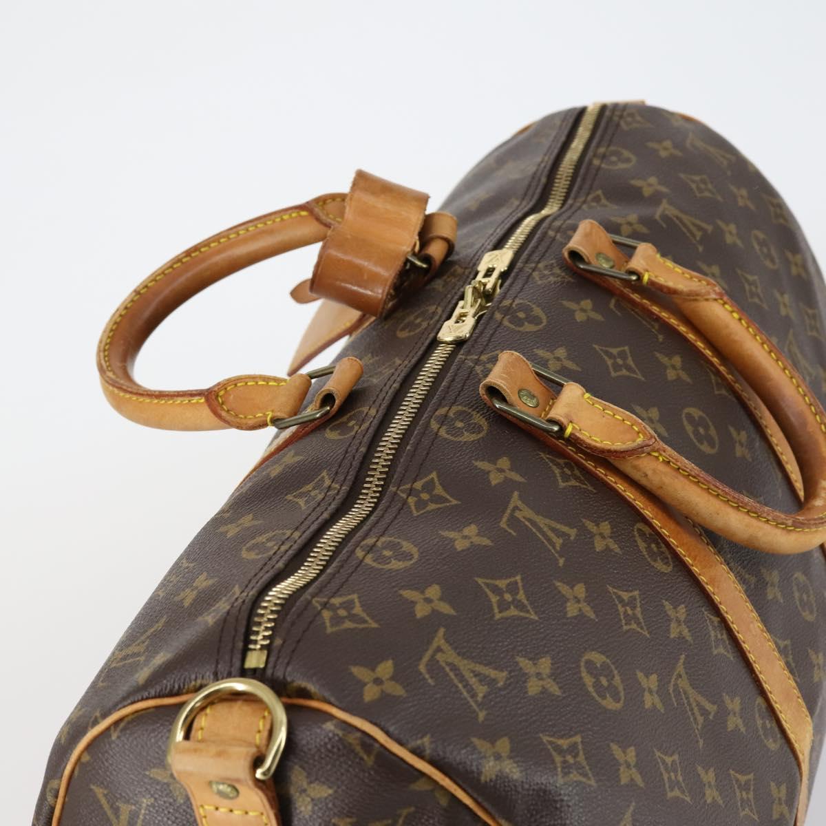 LOUIS VUITTON Monogram Keepall Bandouliere 45 Boston Bag M41418 LV Auth 153085
