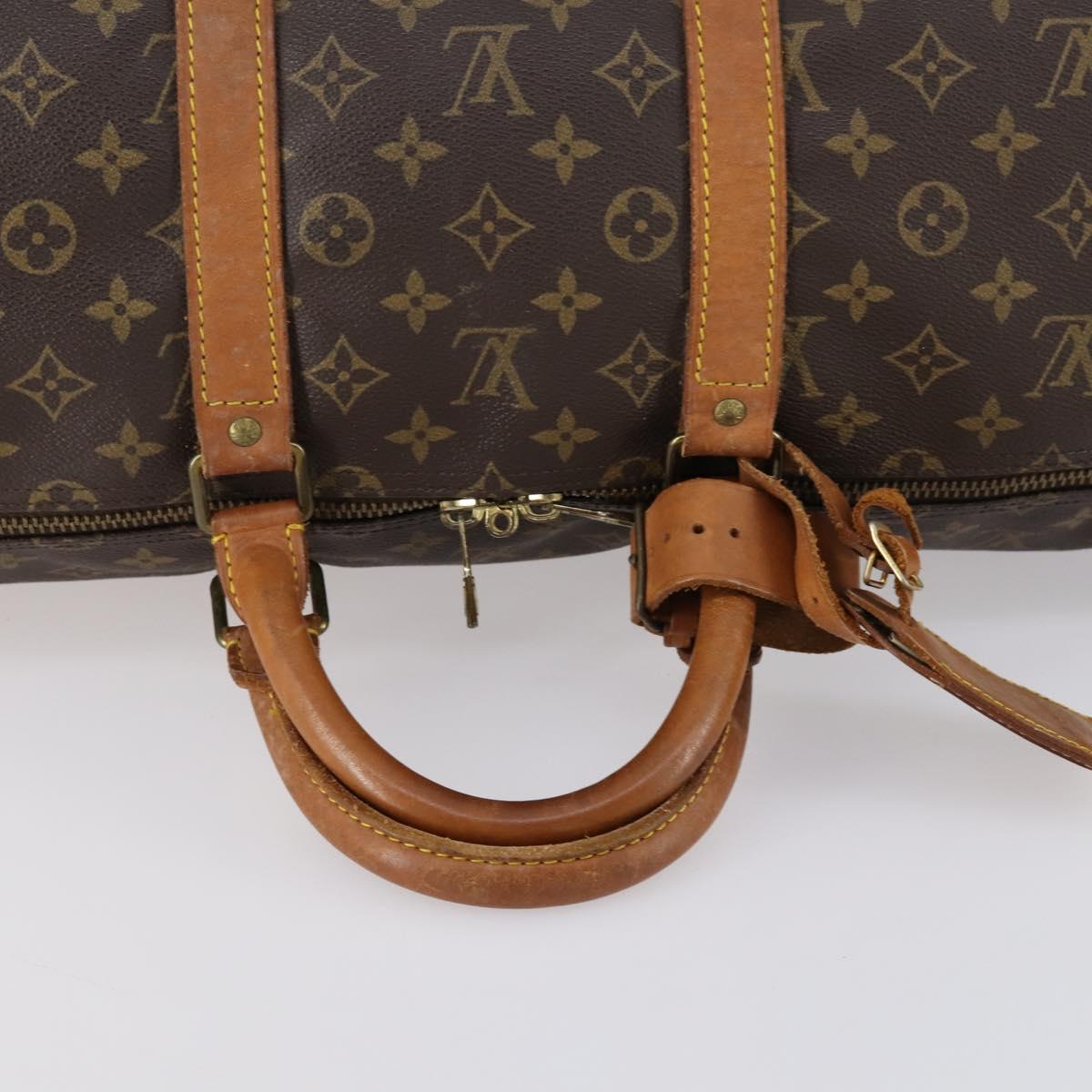 LOUIS VUITTON Monogram Keepall 55 Boston Bag M41424 LV Auth 153089