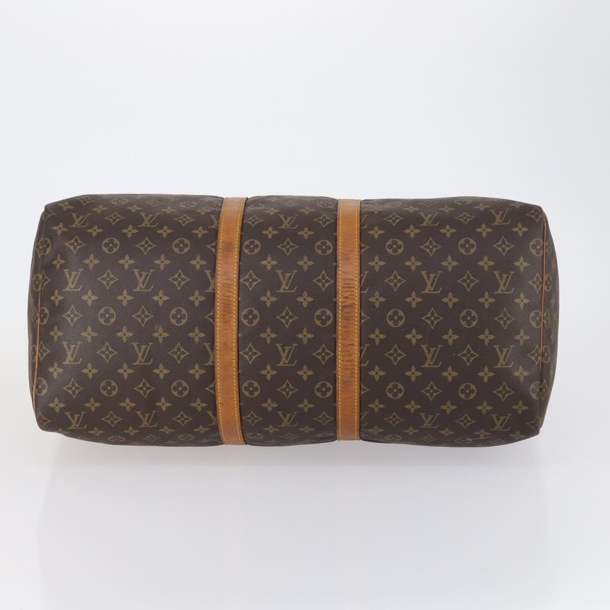LOUIS VUITTON Monogram Keepall 55 Boston Bag M41424 LV Auth 153089