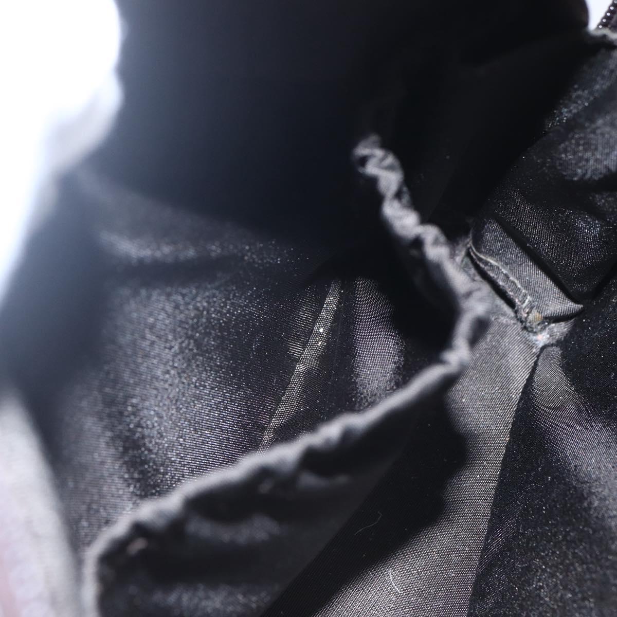 Christian Dior Hand Bag Leather Brown Gold Auth 153104