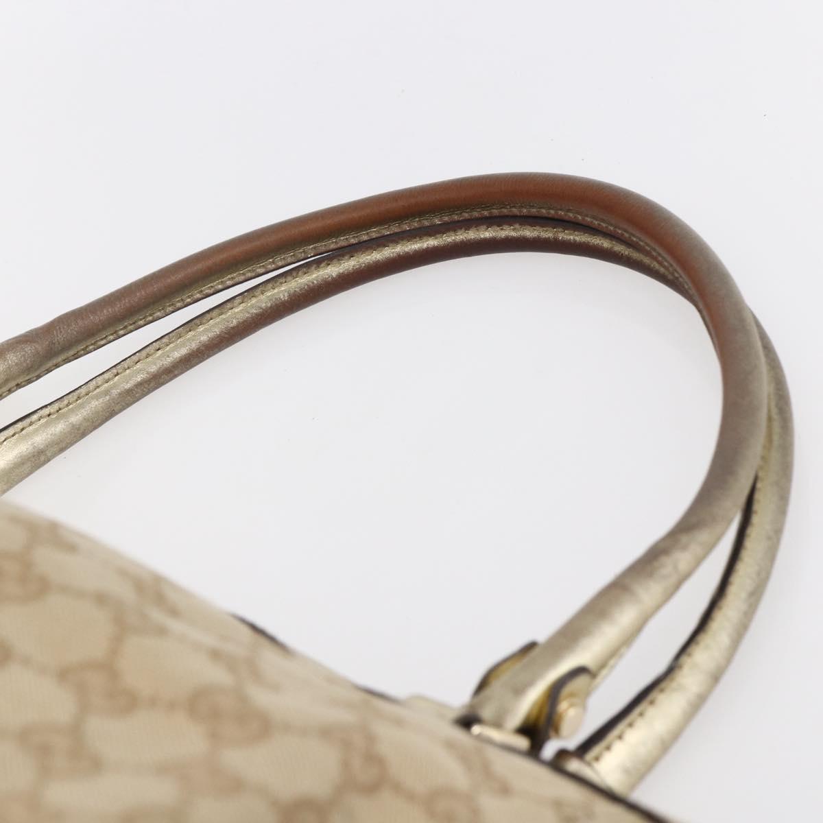 GUCCI GG Canvas Abbey Tote Bag Beige Gold 190248 Auth 153108