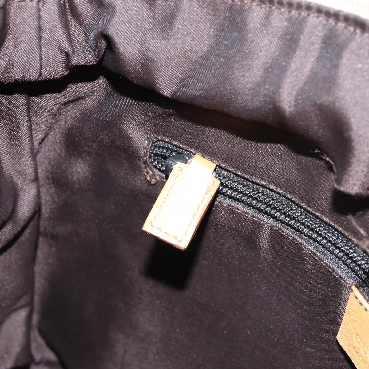 GUCCI GG Canvas Sherry Line Tote Bag Beige Silver 019 0402 3754 Auth 153109