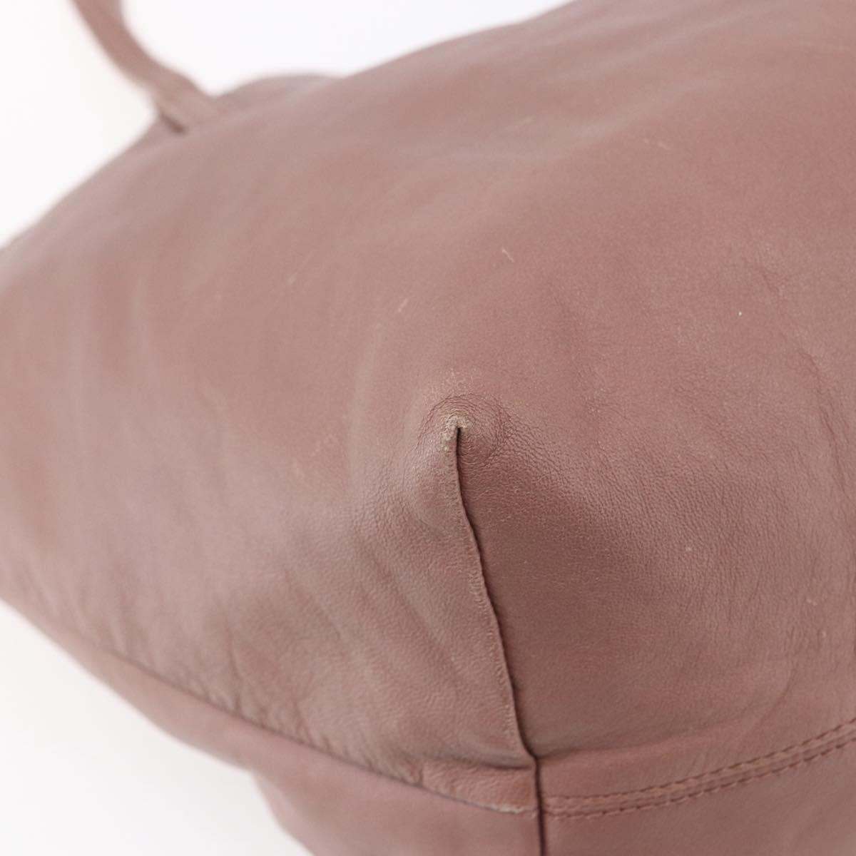 LOEWE Anagram Tote Bag Leather Pink Gold Auth 153113