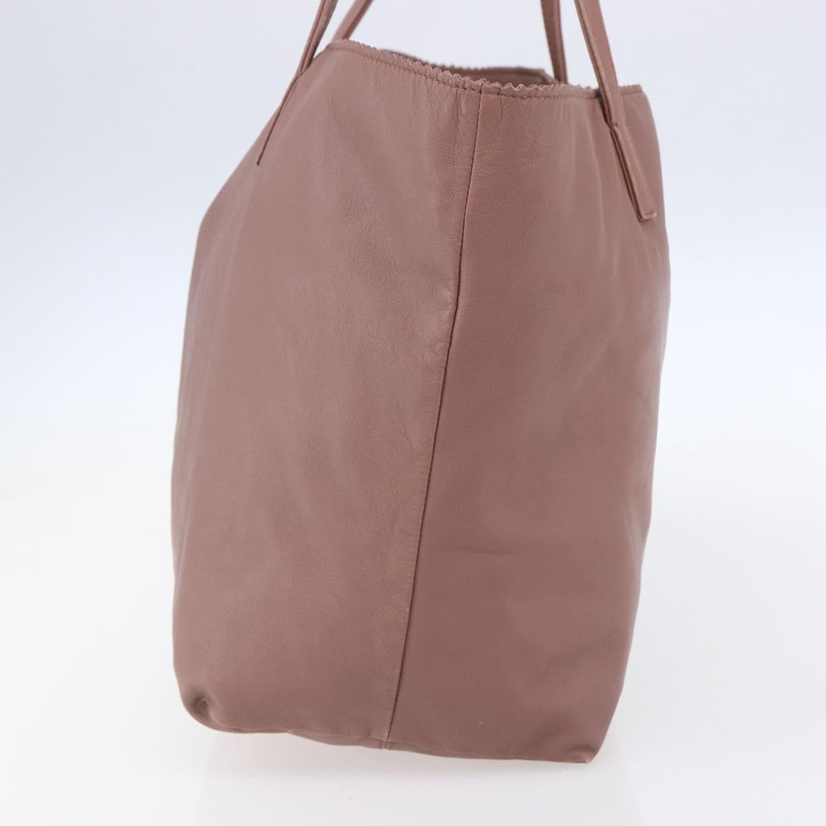 LOEWE Anagram Tote Bag Leather Pink Gold Auth 153113