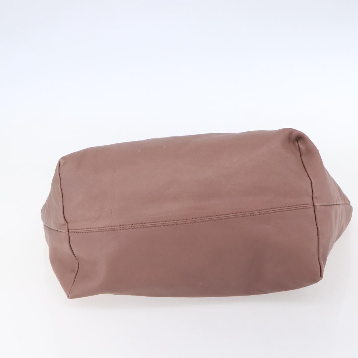 LOEWE Anagram Tote Bag Leather Pink Gold Auth 153113