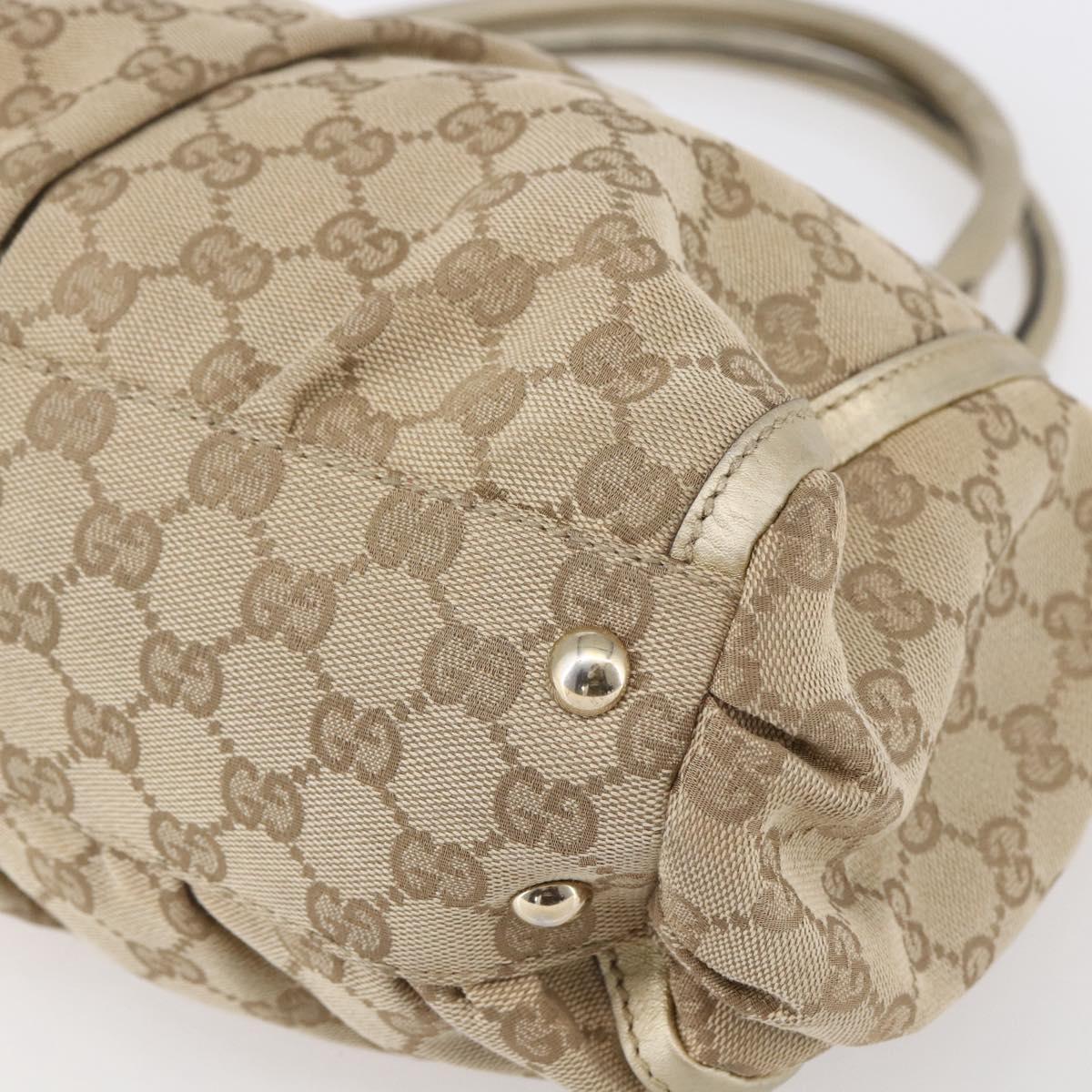 GUCCI GG Canvas Abbey Tote Bag Beige Gold 189831 Auth 153115