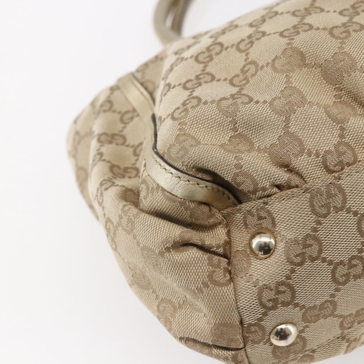 GUCCI GG Canvas Abbey Tote Bag Beige Gold 189831 Auth 153115