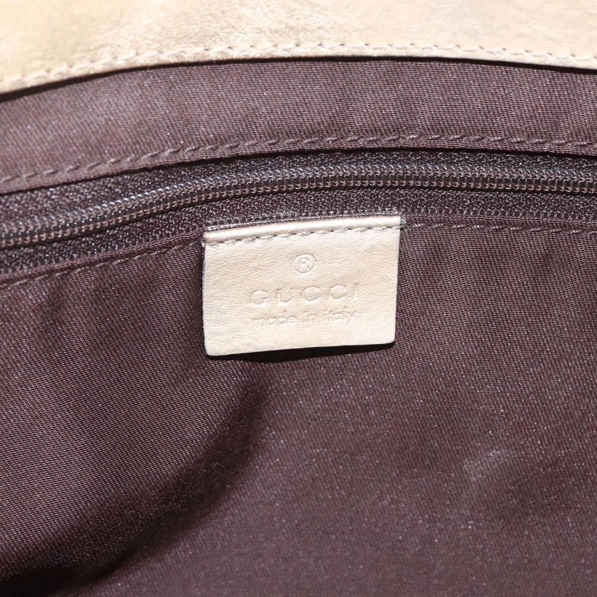 GUCCI GG Canvas Abbey Tote Bag Beige Gold 189831 Auth 153115