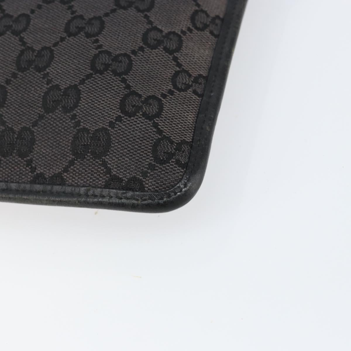 GUCCI GG Canvas Shoulder Bag Brown Silver 019 0348 Auth 153116