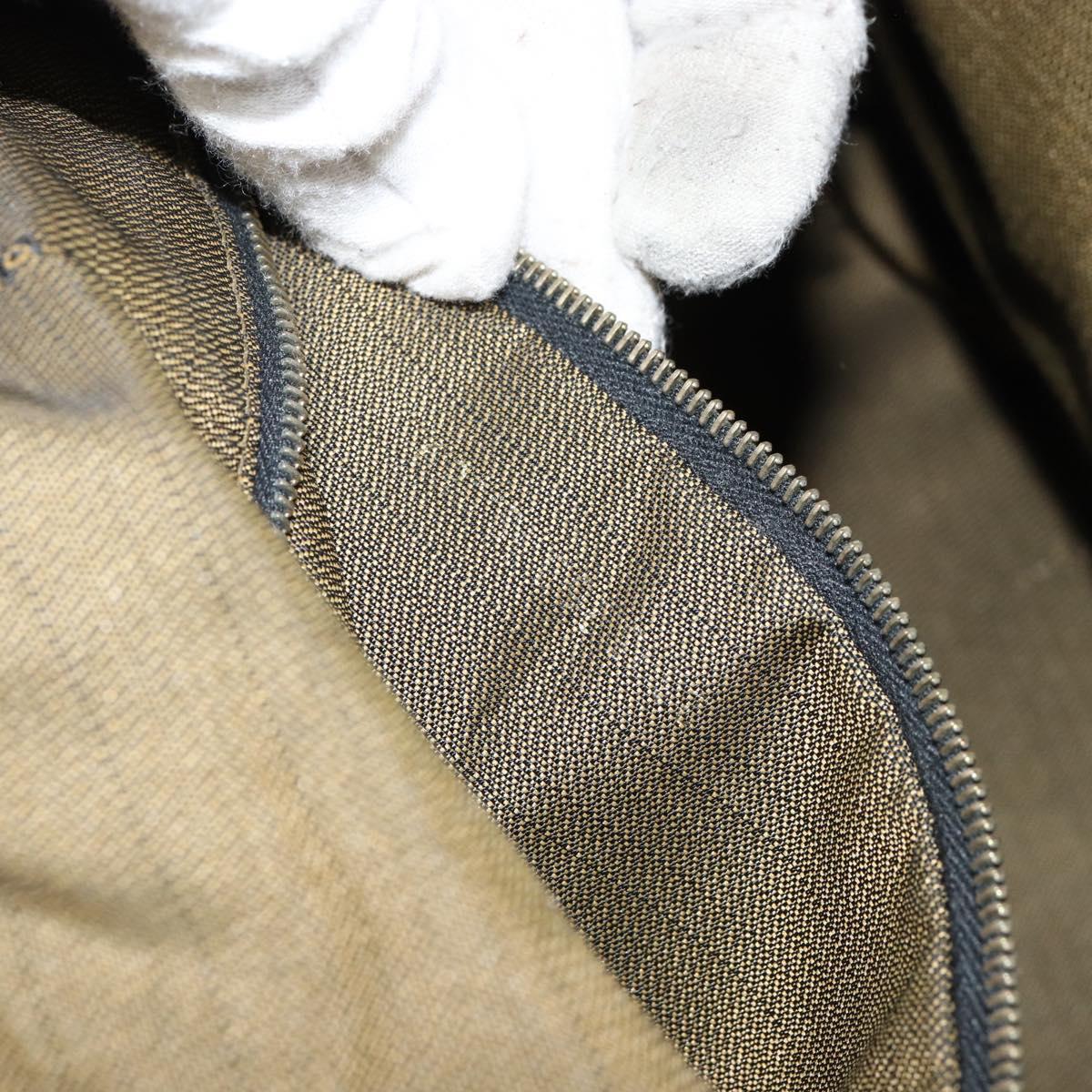 FENDI Zucca Canvas Vanity Hand Bag Black Brown Auth 153117