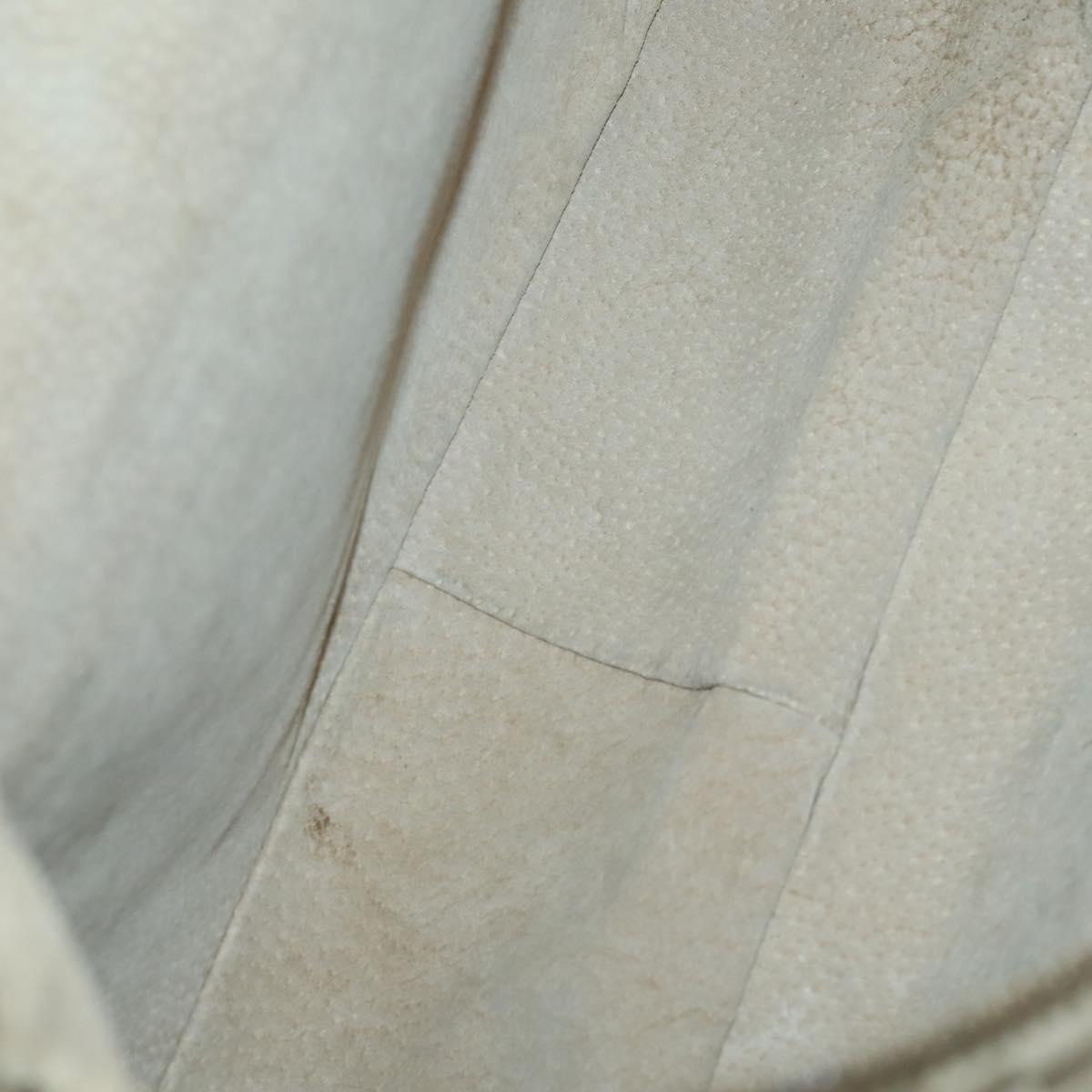 FENDI Zucca Canvas Shoulder Bag Nylon Beige Auth 153118