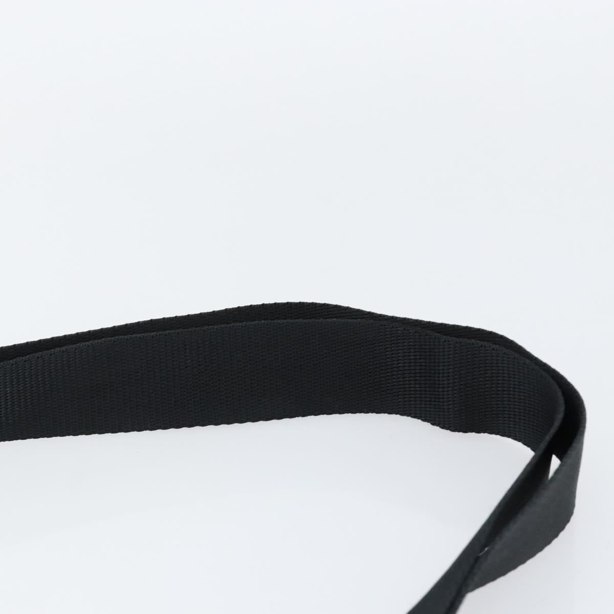 PRADA Hand Bag Nylon Black Silver Auth 153120