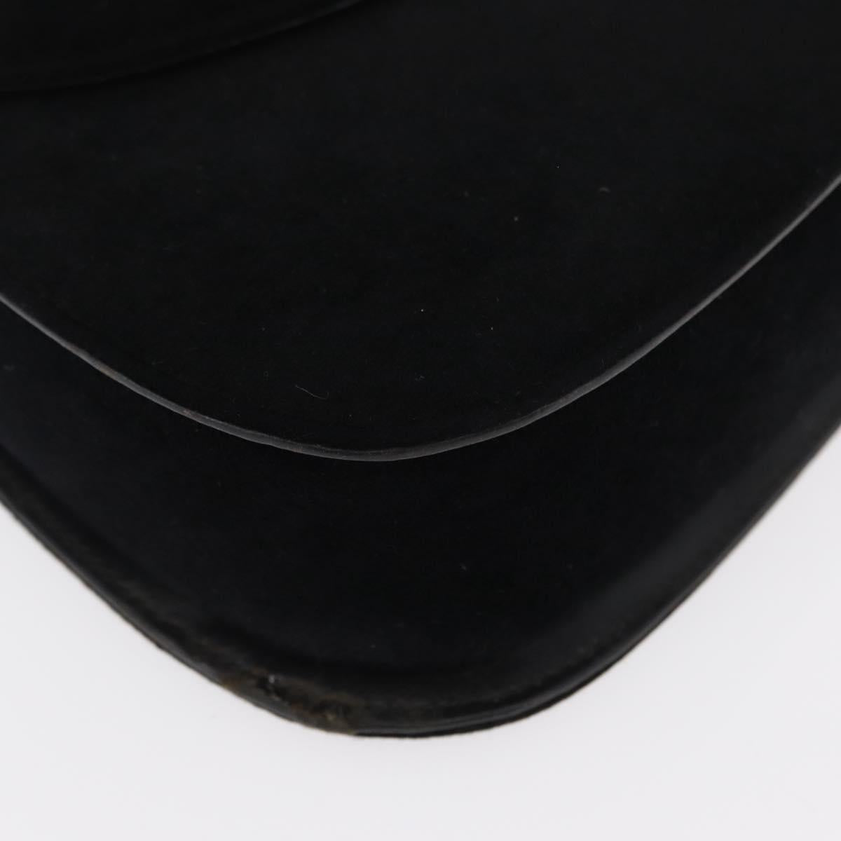 GUCCI Hand Bag Suede Black Auth 153123