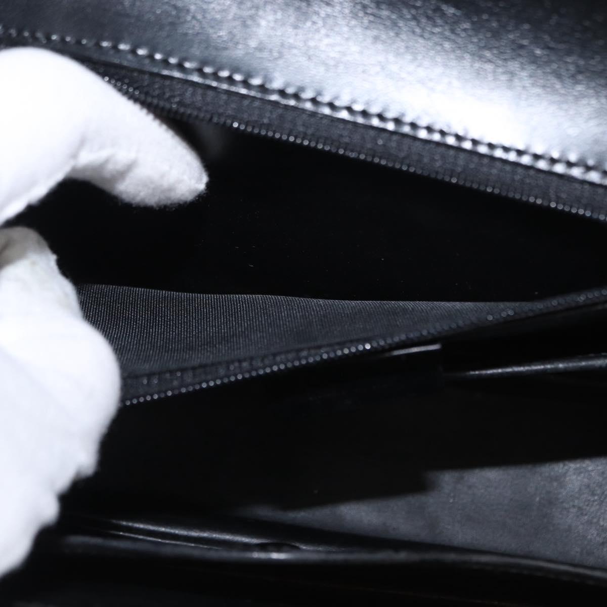 GUCCI Hand Bag Suede Black Auth 153123