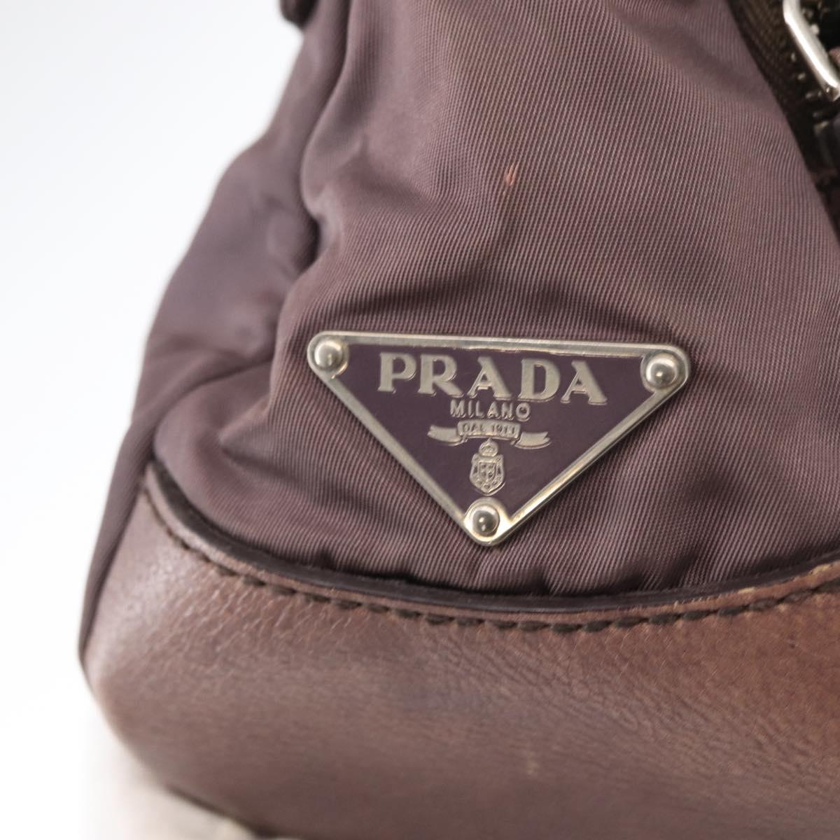 PRADA Shoulder Bag Nylon Silver Purple Auth 153127