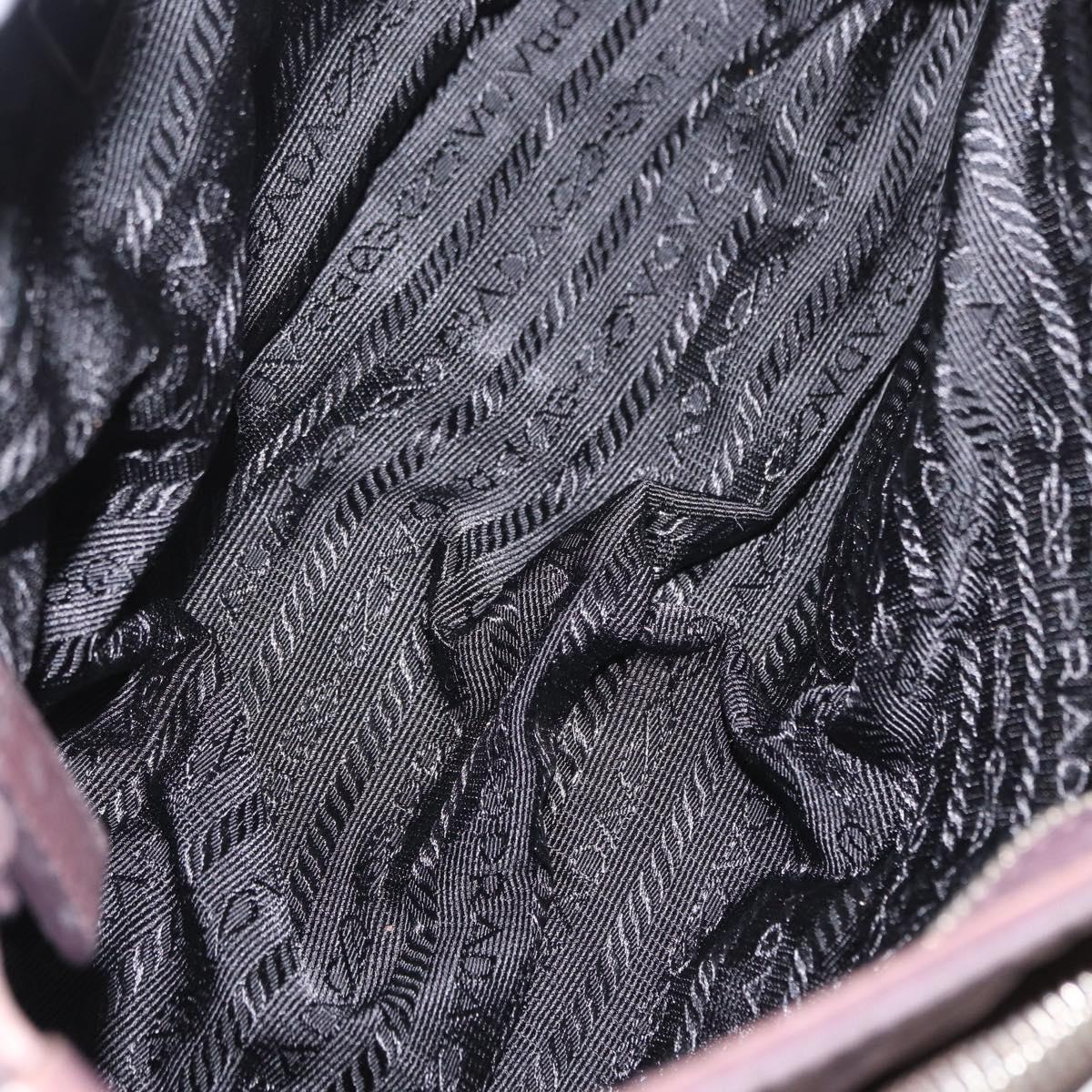 PRADA Shoulder Bag Nylon Silver Purple Auth 153127