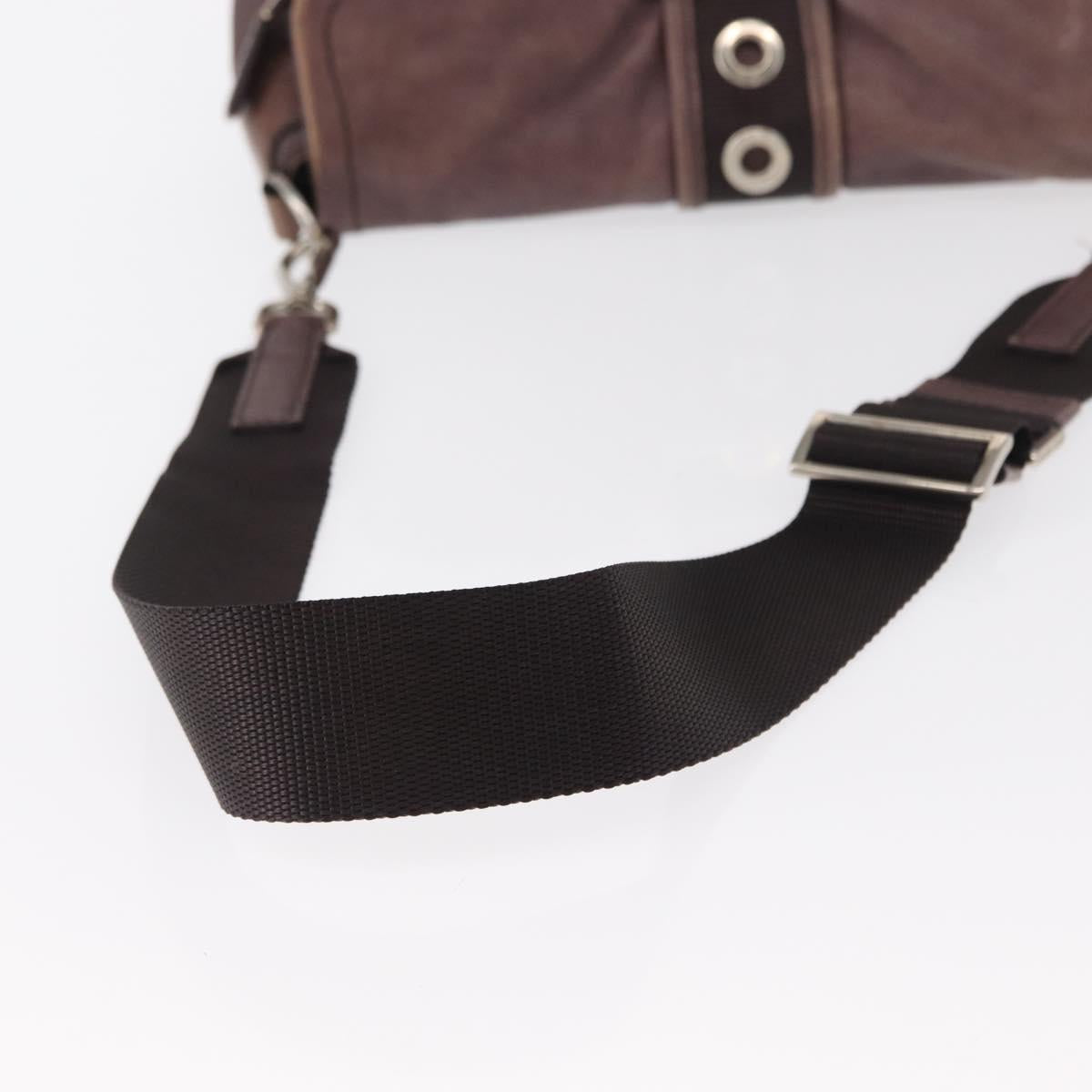 PRADA Shoulder Bag Nylon Silver Purple Auth 153127