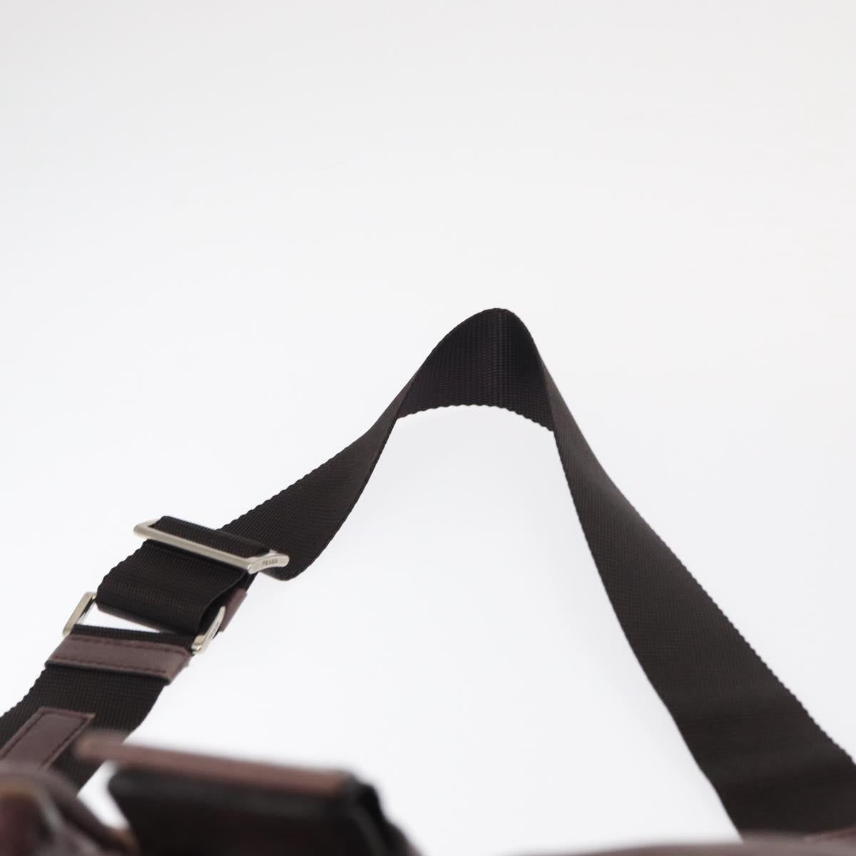 PRADA Shoulder Bag Nylon Silver Purple Auth 153127