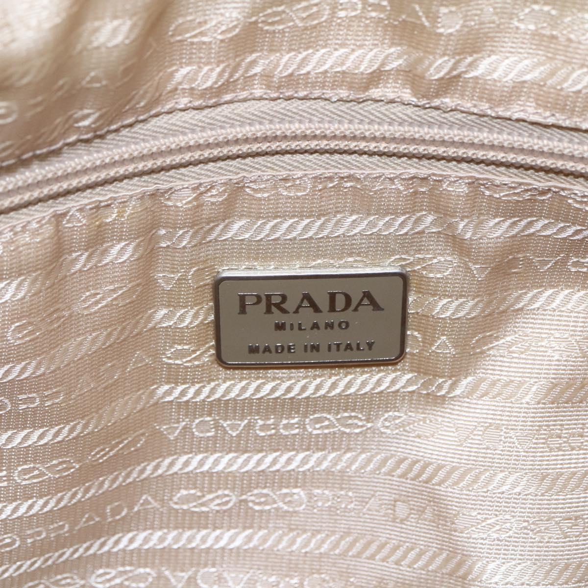 PRADA Tote Bag Nylon Green Silver Auth 153132