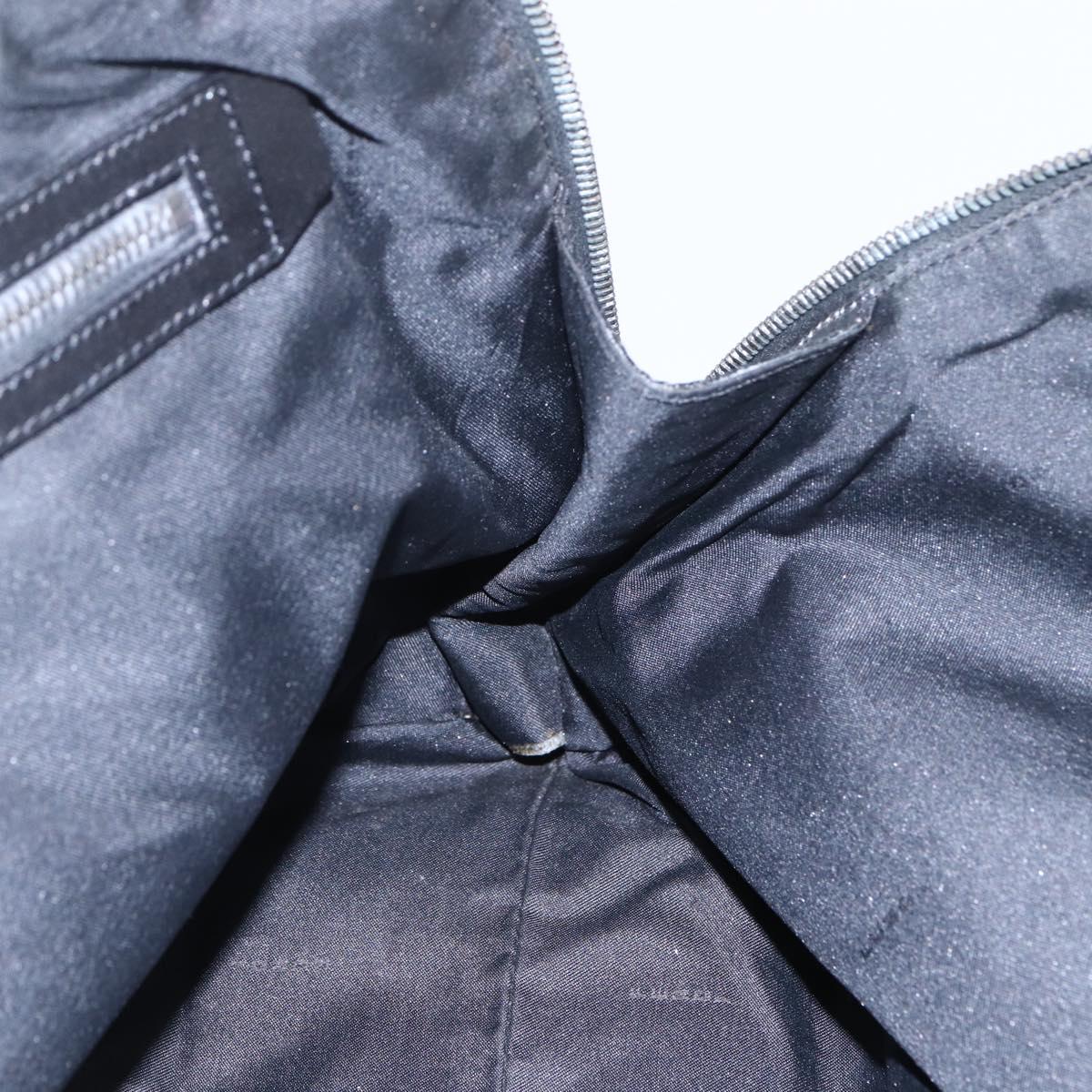 FENDI Zucchino Canvas Tote Bag Brown Silver Auth 153133