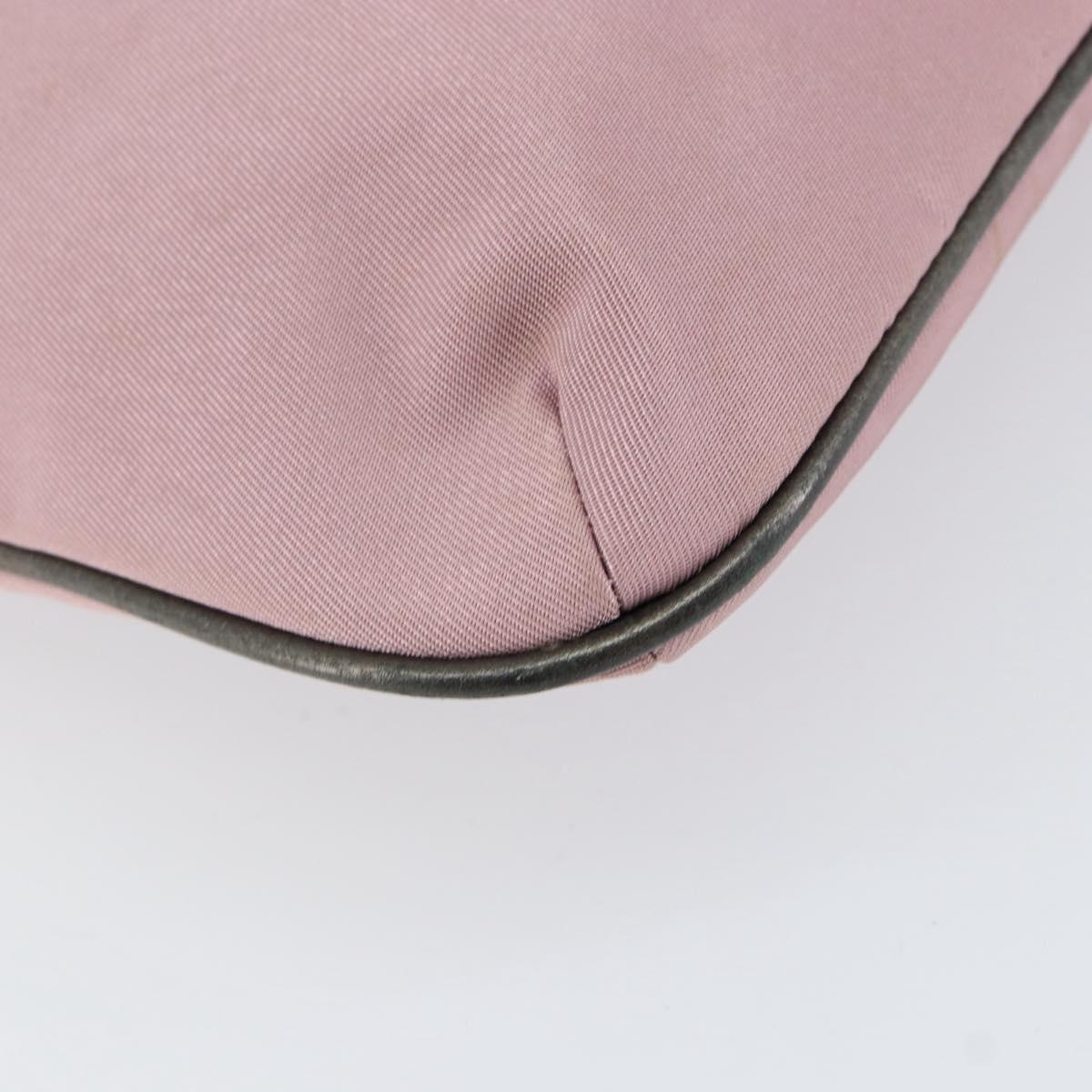 BURBERRY Nova Check Shoulder Bag Nylon Pink Silver Auth 153134