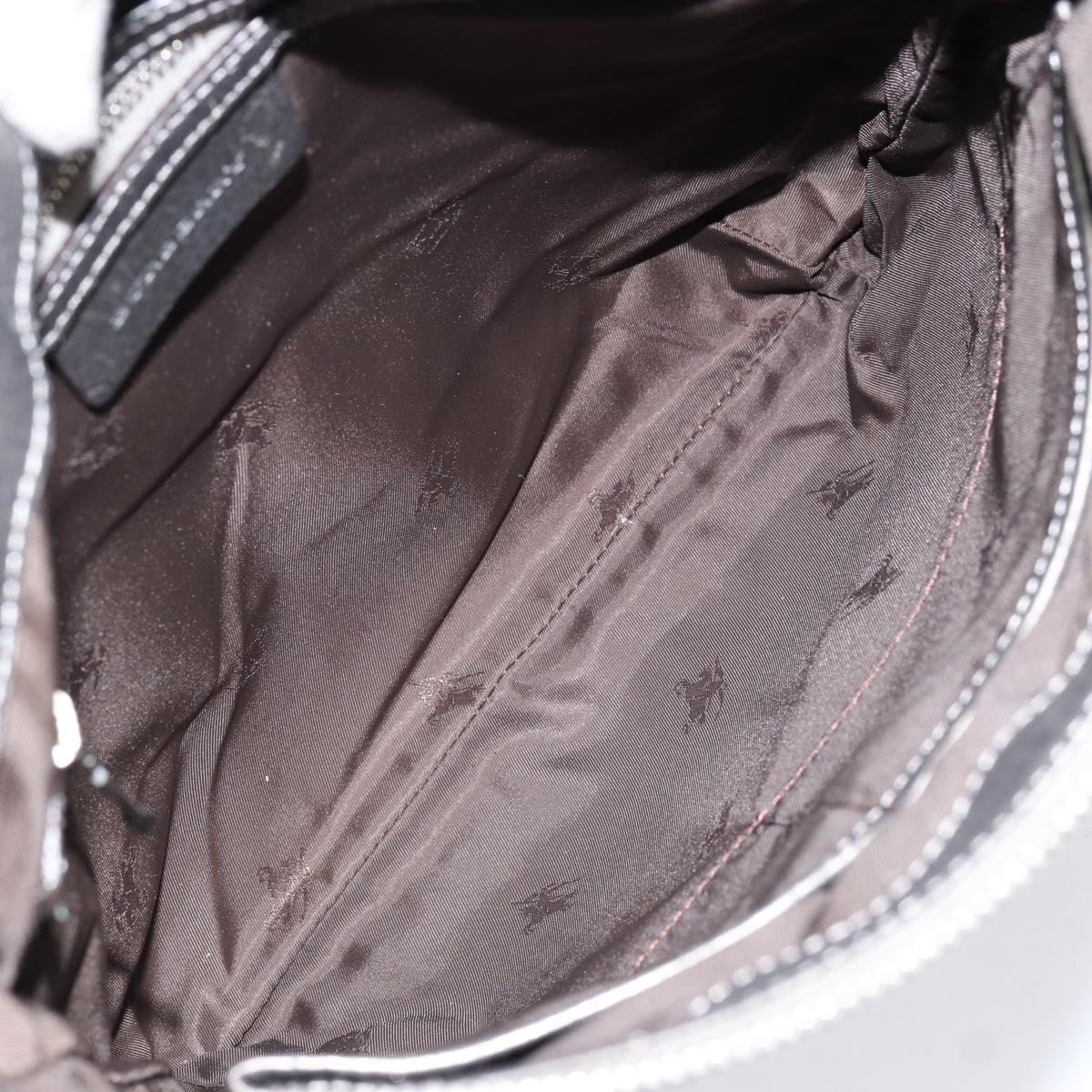 BURBERRY Nova Check Shoulder Bag Nylon Pink Silver Auth 153134