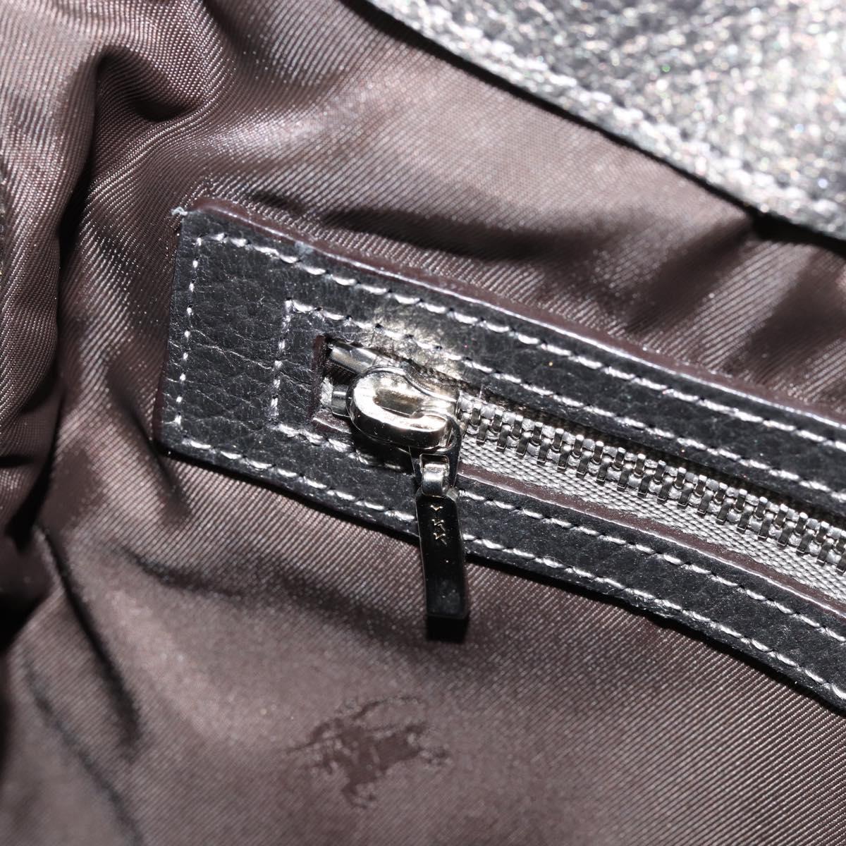 BURBERRY Nova Check Shoulder Bag Nylon Pink Silver Auth 153134